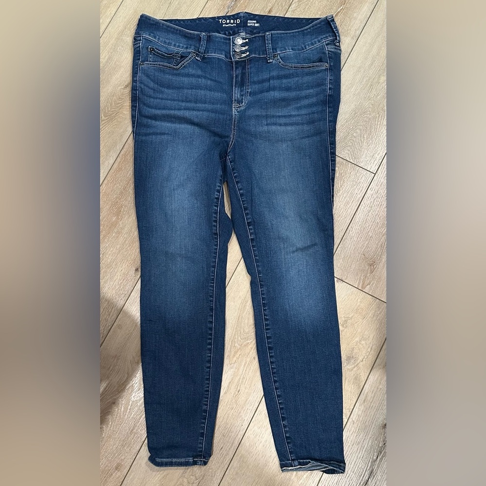 Torrid Blue Straight Leg Jeans with Classic Denim Look